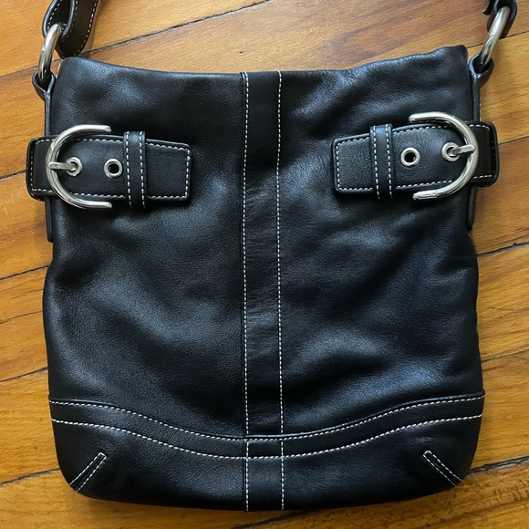 Black Leather Coach Bag - Picture 3 of 6